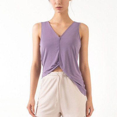 Majica bez rukava Ženska dvostrana odjeća Sportski prsluk za trčanje Fitnes majica bez rukava Prozračna seksi lijepa odjeća za jogu za leđa