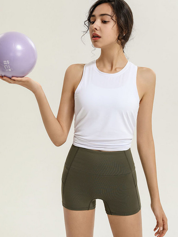 Moteriška sportinė liemenė be rankovių sportinė liemenė su šakute gražia nugara Greitai džiūstanti bėgimo fitneso viršūnė jogos marškinėliai Palaidinė vasara