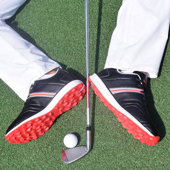 Оригинални голф обувки Водоустойчиви кожени спортни обувки Голям размер 47 Мъжки голф тренировъчни маратонки Тревни обувки за ходене с шипове Тренировка
