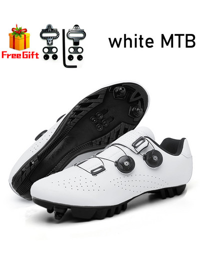 riteņbraukšanas apavi mtb spd cleat Pašbloķējošas kalnu velosipēdu kedas Vīriešu šosejas riteņbraukšanas apavi Velosipēdu apavi Elpojošs flatb 2022