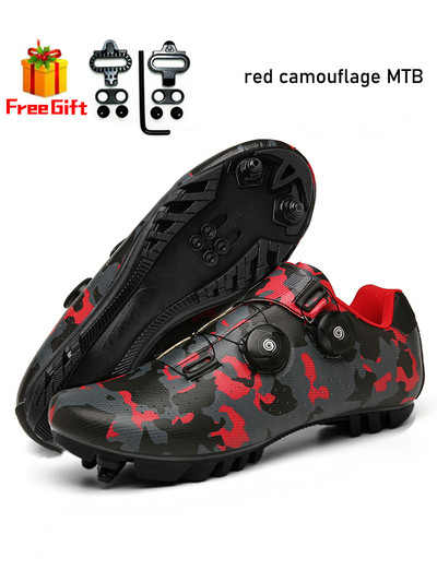 riteņbraukšanas apavi mtb spd cleat Pašbloķējošas kalnu velosipēdu kedas Vīriešu šosejas riteņbraukšanas apavi Velosipēdu apavi Elpojošs flatb 2022