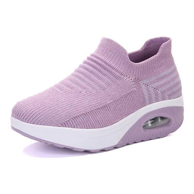 Moteriški teniso batai, pralaidūs 5 cm aukščio sportiniai sportbačiai, oro pagalvėlė, moteriški vaikščiojimo kojinių batai, storos dugno platformos