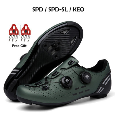 2023-as kerékpáros tornacipő Mtb kapcsokkal Férfi Carbon Sport Gyorsasági Bicikli Cipők Női Hegyi Verseny Lapos SPD Országúti Kerékpáros Lábbeli