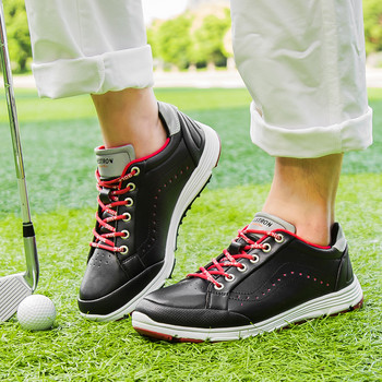 Мъжки обувки за голф Кожени оригинални маратонки за голф Мъжки обувки за голф на открито Неплъзгащи се спортни обувки за лека атлетика Grand Golf Tours Shoes