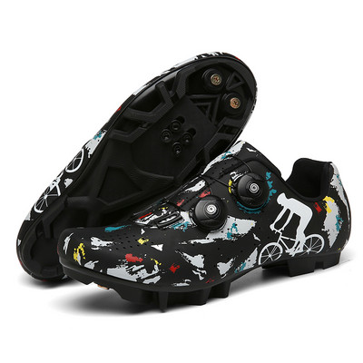 MTB dviračių batai juodi vyriški sportbačiai zapatillas ciclismo savaime užsifiksuojantys plento dviračių batai moteriški dviračių batai lenktyniniai sportbačiai