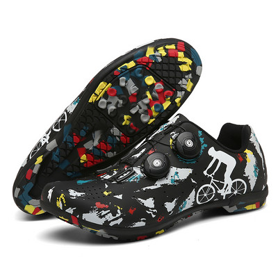MTB dviračių batai juodi vyriški sportbačiai zapatillas ciclismo savaime užsifiksuojantys plento dviračių batai moteriški dviračių batai lenktyniniai sportbačiai