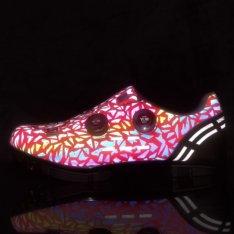 MTB riteņbraukšanas apavi vīriešiem sievietēm kalnu šosejas velosipēdistu kedas Luminous velosipēdu apavi Velosipēdu apavi Pašbloķējošie sacīkšu apavi vīriešiem