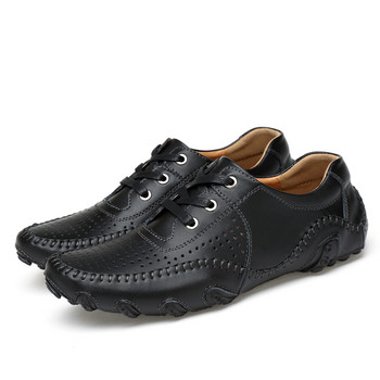 Кожени мъжки обувки за голф Класически стил Голф маратонки за тренировки на открито Плюс размер 38-47 Мъжки обувки за голф Кожени обувки Черно-бели