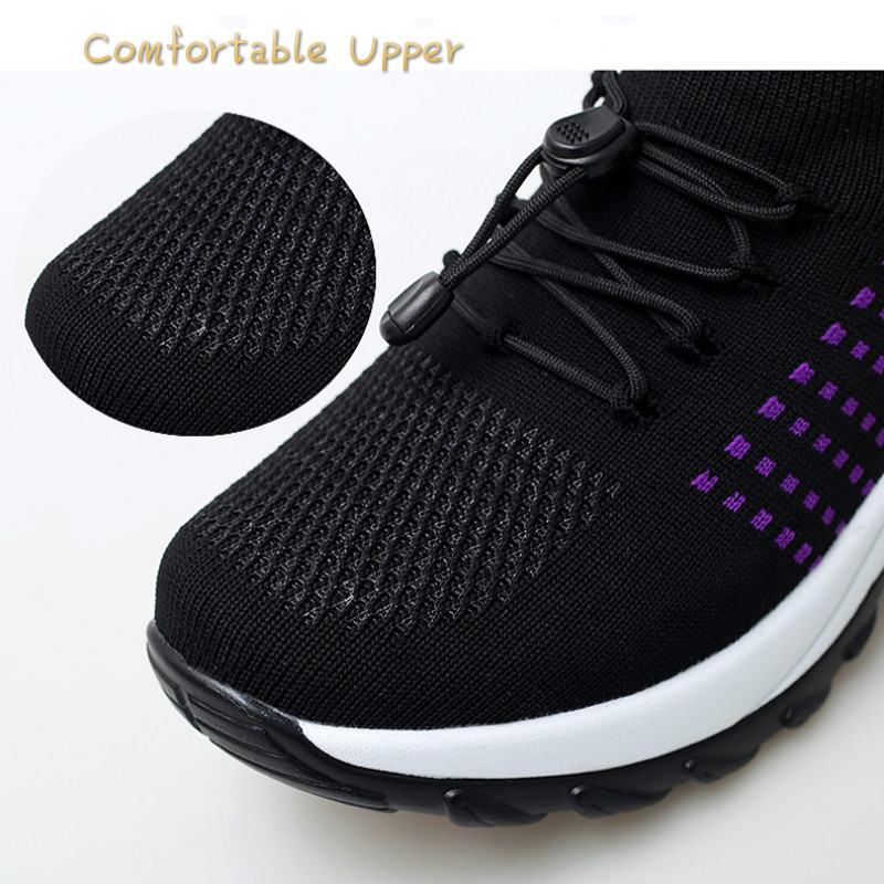 Tenis Feminino Sieviešu ķīļveida platformas kedas Elpojošas zeķes Apavi Ourdoor Sieviešu tenisa apavi Tenis De Mujer biezas zoles apavi