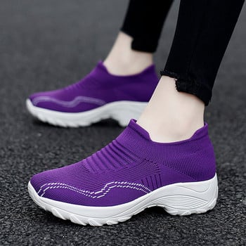 Tenis Feminino Γυναικεία παπούτσια τένις Μωβ γυναικεία παπούτσια με αύξηση ύψους 5 cm Ourdoor platform Sneakers Ελαφρύ παπούτσι με χοντρή σόλα