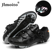 MTB Kerékpáros Cipők Férfi Luminous Road Dirt Bike Cipők Fekete Mountain Speed Bike Sneakers Ultralight Racing Bicikli Cipők Férfi