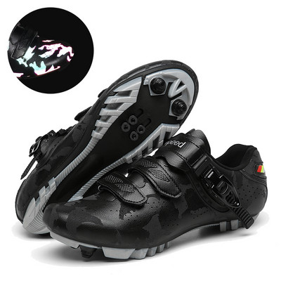 MTB Kerékpáros Cipők Férfi Luminous Road Dirt Bike Cipők Fekete Mountain Speed Bike Sneakers Ultralight Racing Bicikli Cipők Férfi