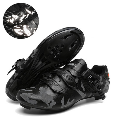 MTB Kerékpáros Cipők Férfi Luminous Road Dirt Bike Cipők Fekete Mountain Speed Bike Sneakers Ultralight Racing Bicikli Cipők Férfi