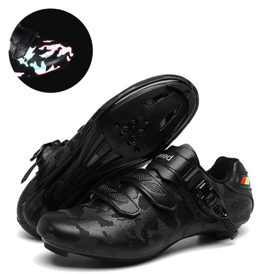 MTB Kerékpáros Cipők Férfi Luminous Road Dirt Bike Cipők Fekete Mountain Speed Bike Sneakers Ultralight Racing Bicikli Cipők Férfi