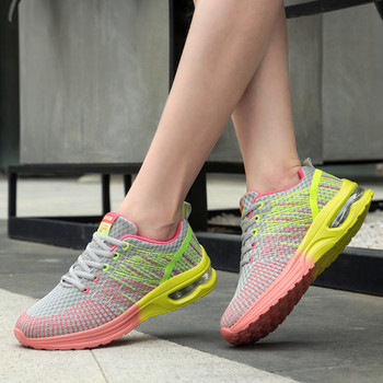 Дамски обувки за тенис Мрежести маратонки с въздушна възглавница Увеличаване на височината Фитнес дишащи спортни обувки Дамски маратонки за ходене Обувки