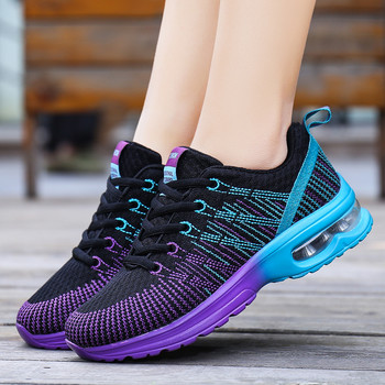 Дамски обувки за тенис Мрежести маратонки с въздушна възглавница Увеличаване на височината Фитнес дишащи спортни обувки Дамски маратонки за ходене Обувки
