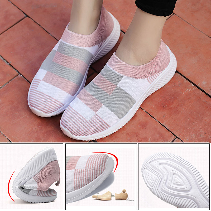 Sieviešu tenisa apavi Sieviešu īpaši gaiši sarkani sporta apavi Elpojošas sieviešu kedas Pievelkamas sieviešu plakanās āra pastaigu apavi