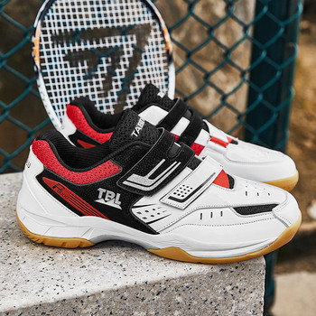 2023. gada jauni profesionāli galda tenisa apavi Vīriešu sieviešu pretslīdes badmintona apavi pāriem, zili sarkani vieglas treniņu čības