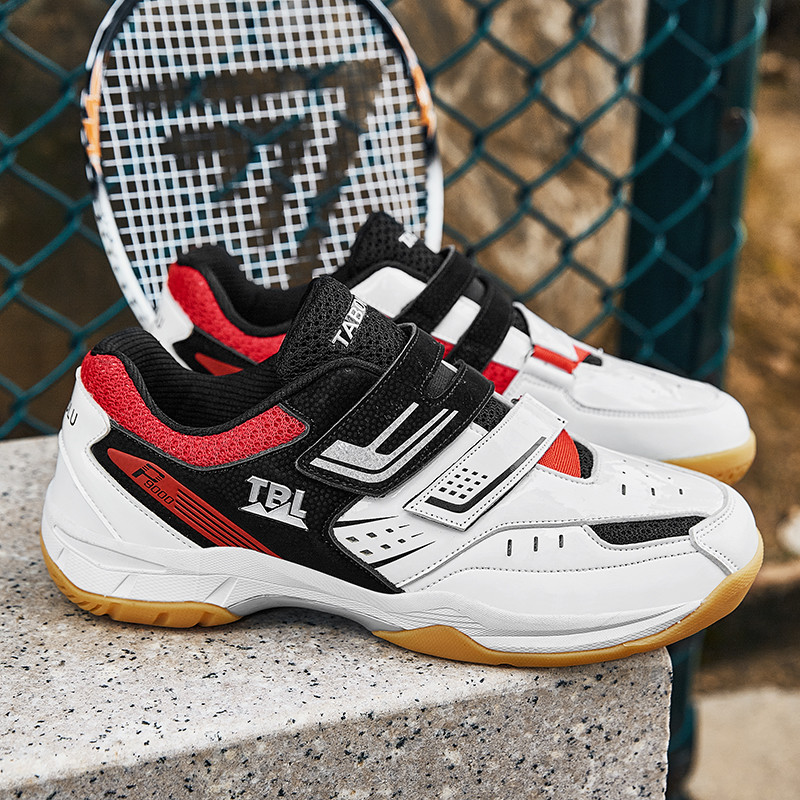 2023. gada jauni profesionāli galda tenisa apavi Vīriešu sieviešu pretslīdes badmintona apavi pāriem, zili sarkani vieglas treniņu čības