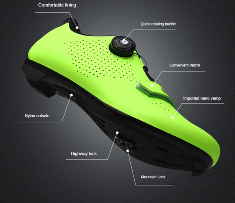 Kerékpáros Cipők Csúszásmentes Cipők Férfi Légáteresztő Cipők Női Versenycipők Kerékpáros lábbelik