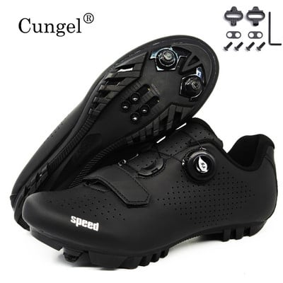 Jaunas vīriešu riteņbraukšanas apavu kedas ar Cleat Road Mountain Bike Racing Women Bicycle Spd Unisex Mtb apavi Sapatilha Tenis De Ciclismo