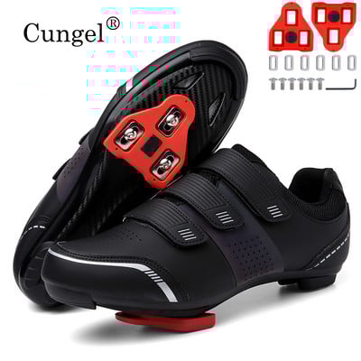 Jaunas vīriešu riteņbraukšanas apavu kedas ar Cleat Road Mountain Bike Racing Women Bicycle Spd Unisex Mtb apavi Sapatilha Tenis De Ciclismo