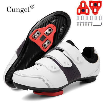 Jaunas Speed Cycling Sneaker Carbon Road Bike Shoes Vīriešu Cleat Neslīdošs MTB Apavi Sacīkšu Āra Sieviešu Kalnu Velosipēdu Apavi SPD
