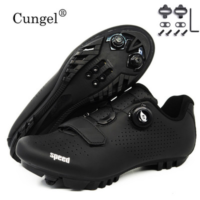 Jaunas Speed Cycling Sneaker Carbon Road Bike Shoes Vīriešu Cleat Neslīdošs MTB Apavi Sacīkšu Āra Sieviešu Kalnu Velosipēdu Apavi SPD