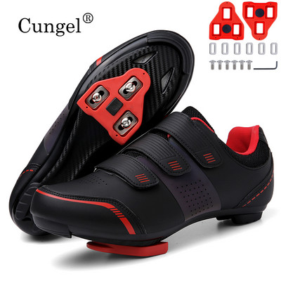 Jaunas Speed Cycling Sneaker Carbon Road Bike Shoes Vīriešu Cleat Neslīdošs MTB Apavi Sacīkšu Āra Sieviešu Kalnu Velosipēdu Apavi SPD