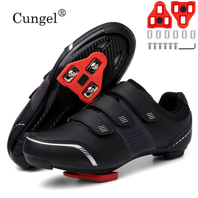 Jaunas Speed Cycling Sneaker Carbon Road Bike Shoes Vīriešu Cleat Neslīdošs MTB Apavi Sacīkšu Āra Sieviešu Kalnu Velosipēdu Apavi SPD