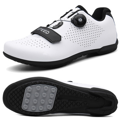 Vīriešu sieviešu riteņbraukšanas apavi mtb šosejas velosipēdistu kedas elpojošas sacīkšu velosipēdu apavi melni SPD skavas Ātruma apavi bezslēdzeņu apavi vīriešiem