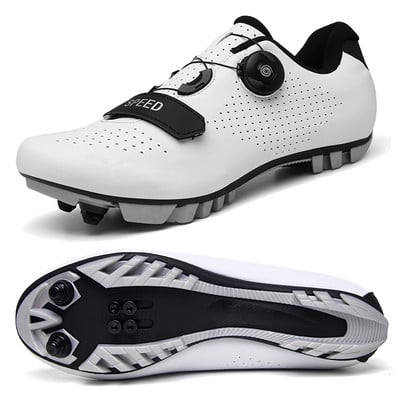 Vīriešu sieviešu riteņbraukšanas apavi mtb šosejas velosipēdistu kedas elpojošas sacīkšu velosipēdu apavi melni SPD skavas Ātruma apavi bezslēdzeņu apavi vīriešiem