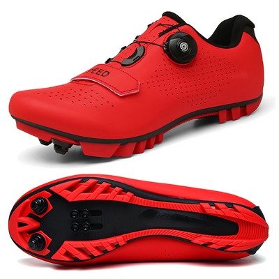 Vīriešu sieviešu riteņbraukšanas apavi mtb šosejas velosipēdistu kedas elpojošas sacīkšu velosipēdu apavi melni SPD skavas Ātruma apavi bezslēdzeņu apavi vīriešiem