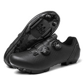 Fekete Kerékpáros Cipők MTB Cipők Férfi Női Terepkerékpár Cipők Speed Sneakers Versenycipők Mountain Road kerékpárcipők Nagy méretű