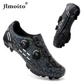 MTB apavi Vīriešu sieviešu riteņbraukšanas apavi šosejas velosipēdistu kedas kalnu velosipēdu apavi Luminous velosipēda apavi Pašbloķējošie sacīkšu apavi