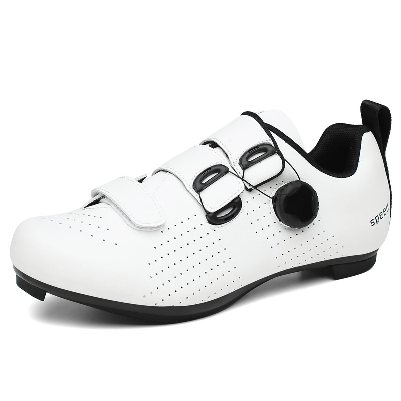 Uniszex önzáró pedálos országúti kerékpárcipő BOA csat könnyű légáteresztő triatlon lovaglás kerékpározás kerékpáros edzőcipő