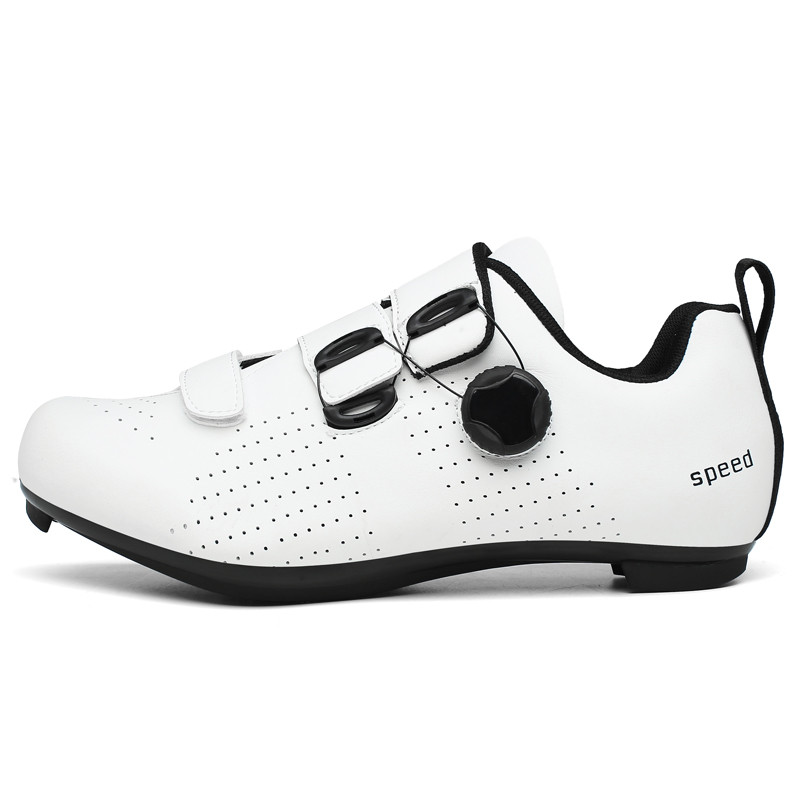 Uniszex önzáró pedálos országúti kerékpárcipő BOA csat könnyű légáteresztő triatlon lovaglás kerékpározás kerékpáros edzőcipő