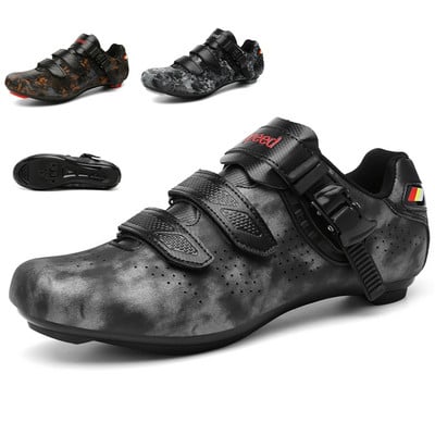 Pantofi de ciclism Speed unisex SPD, autoblocare, pentru ciclism de drum, pantofi sport de camuflaj, biciclete, antrenament, triatlon, pantofi pentru bărbați