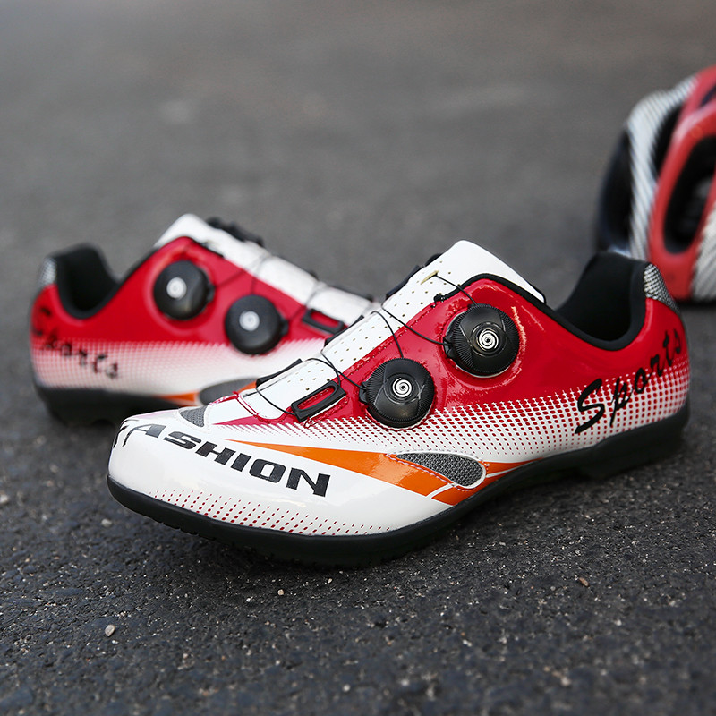 Uniszex légáteresztő gumitalpú kerékpáros cipők Országúti kerékpáros cipők Professzionális kerékpáros edzőcipők 37-46
