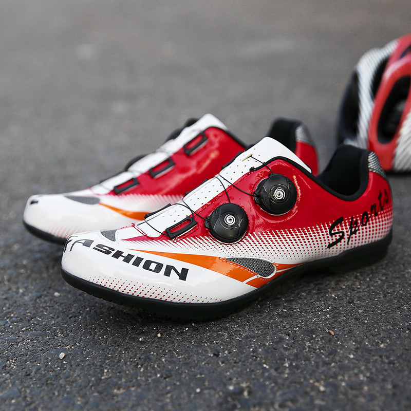 Uniszex légáteresztő gumitalpú kerékpáros cipők Országúti kerékpáros cipők Professzionális kerékpáros edzőcipők 37-46