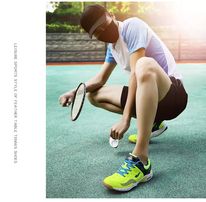Profesionāli augstas kvalitātes badmintona apavi, triecienu amortizējoši un buksēšanas sporta apavi vīriešu un sieviešu visaptverošām sporta apaviem