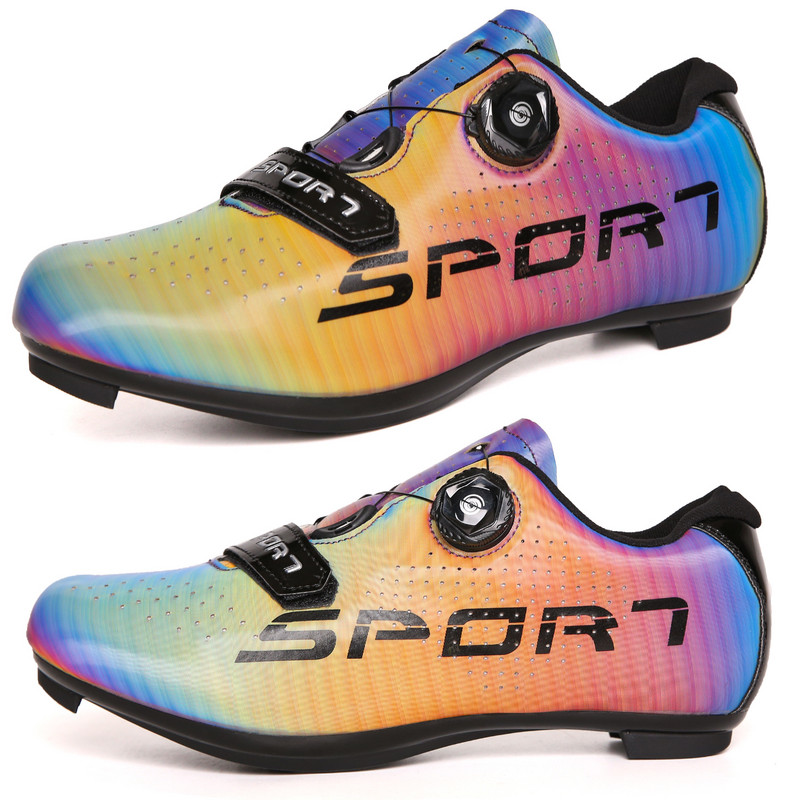 Unisex Colorful BOA αγκράφες SPD Sole Cycling Παπούτσια Self Lock Road Bike Riding Παπούτσια Αθλητικά Ποδήλατα προπόνησης 37-47