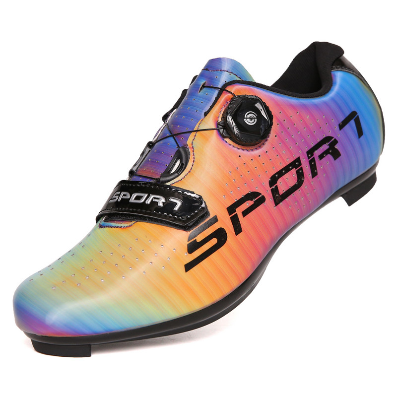 Unisex Colorful BOA αγκράφες SPD Sole Cycling Παπούτσια Self Lock Road Bike Riding Παπούτσια Αθλητικά Ποδήλατα προπόνησης 37-47