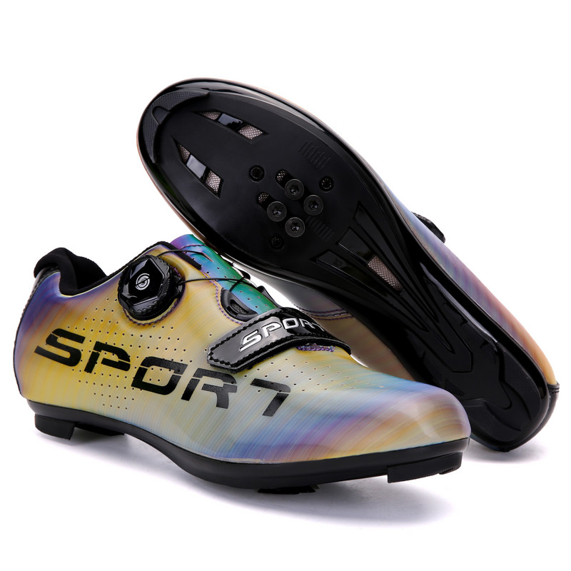 Unisex Colorful BOA αγκράφες SPD Sole Cycling Παπούτσια Self Lock Road Bike Riding Παπούτσια Αθλητικά Ποδήλατα προπόνησης 37-47