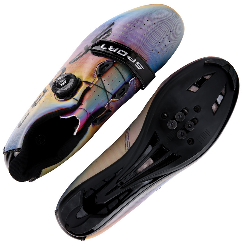 Unisex Colorful BOA αγκράφες SPD Sole Cycling Παπούτσια Self Lock Road Bike Riding Παπούτσια Αθλητικά Ποδήλατα προπόνησης 37-47