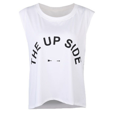 Sporta veste Sieviešu ārējais apģērbs Gars, brīvs, plāns bez piedurknēm burts Ātri žūstošs apģērbs Elpojoša fitnesa blūze Vasaras jogas topi