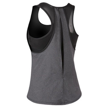 Αθλητικό γιλέκο με μαξιλαράκια στήθους Γυναικείο μακρύ σουτιέν και πουκάμισο που στεγνώνει γρήγορα και ένα κομμάτι που απομακρύνει την υγρασία Αμάνικο Beauty Back Running Yoga