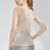 Moterų sportbačiai Pavasaris Vasara Europos amerikietiška jogos palaidinė Laisvi lieknėjanti marškinėliai be rankovių Greitai išdžiūsta sporto salė Drabužiai Sportinė liemenė