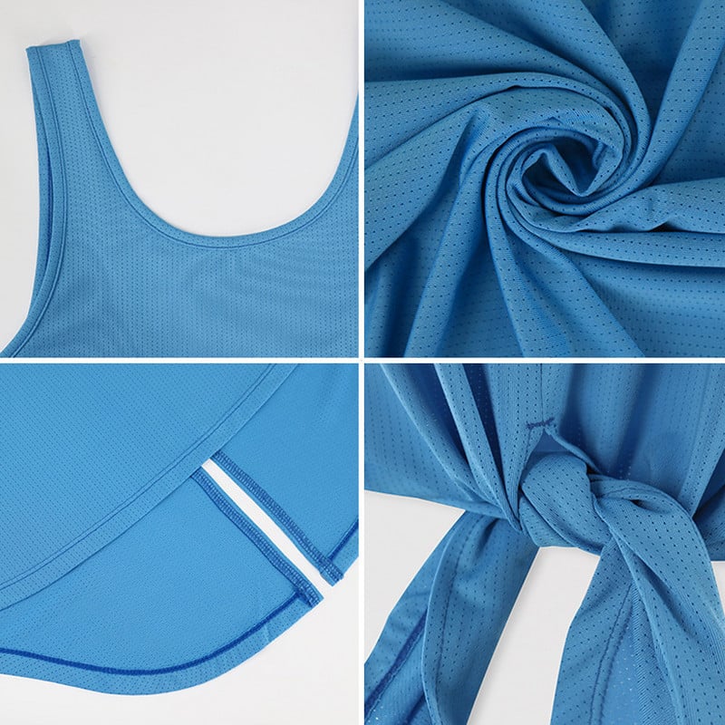 Női sportedző felsők Női Fitness ing Futó Bő ing Jóga Mellény Gym Cover ingek Hosszú hátsó szegély