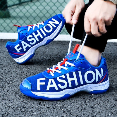 Pantofi de badminton albastru profesionali, pantofi sport respirabili, pentru femei, pantofi de antrenament, pantofi de tenis pentru bărbați, pantofi de tenis